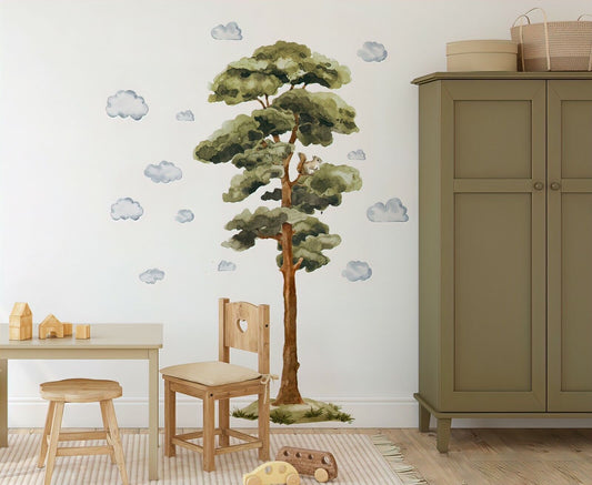 BUDDIES TREE Tree Wall decal for kids forest tree tree decal hand painted