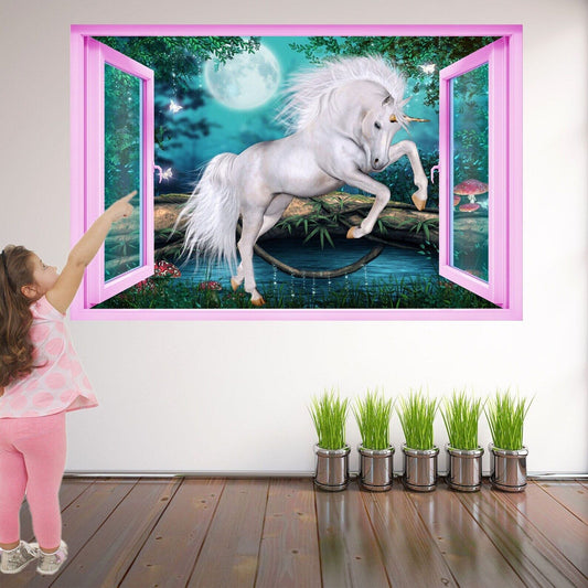 Unicorn Wall Decals: Enchanted Forest Fantasy Stickers