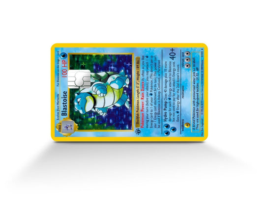 Blastoise Pokemon Card Skin | Meme | Credit Card Sticker | Credit Card Skin |