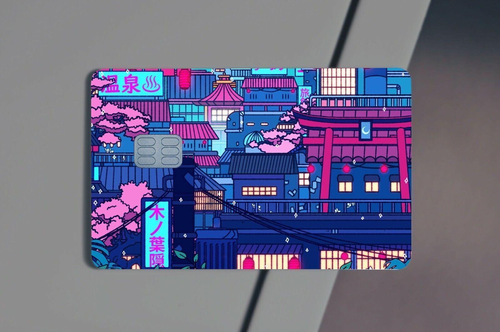 Cyberpunk Village, Anime, Credit Card Sticker, Credit Card Skin