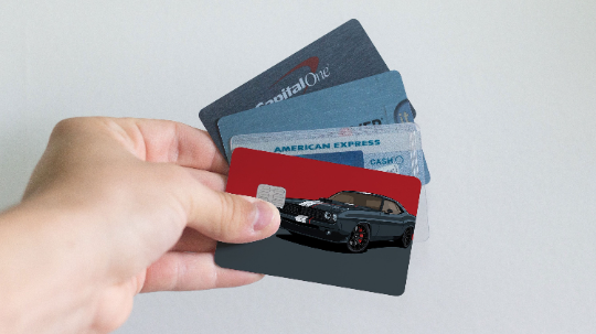 Challenger, Design, Credit Card Sticker