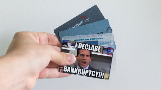 I Declare Bankruptcy, Meme, Credit Card Sticker, Credit Card Skin